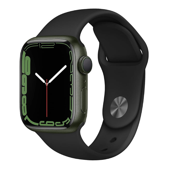 Apple Watch Series 7 41mm – Green Aluminum/Black Sport Band (Refurbished)