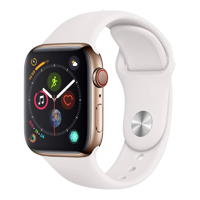 Apple Watch Series 4 44mm – Gold Aluminum/White Sport Band (Refurbished)
