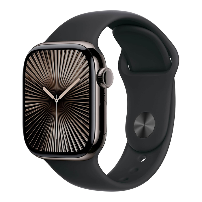Apple Watch Series 10 42mm – Slate Titanium/Black Sport Band