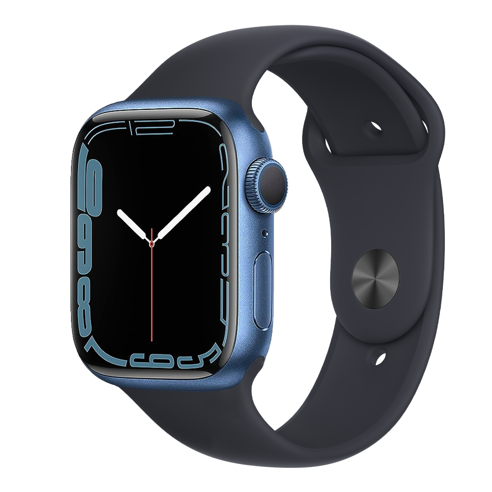 Apple Watch Series 7 41mm 32GB GPS - Blue Aluminum/Black Sport Band