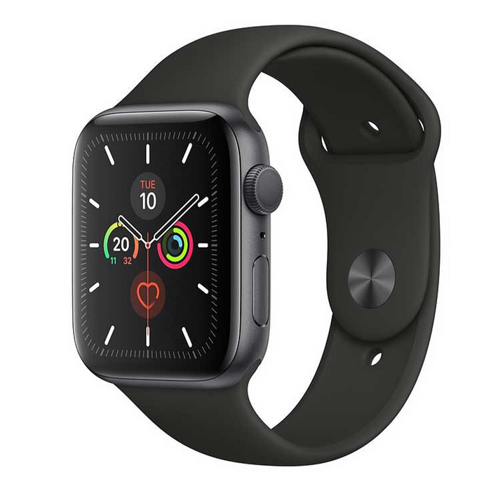 Apple Watch Series 5 44mm – Space Gray Aluminum/Black Sport Band (Refurbished)
