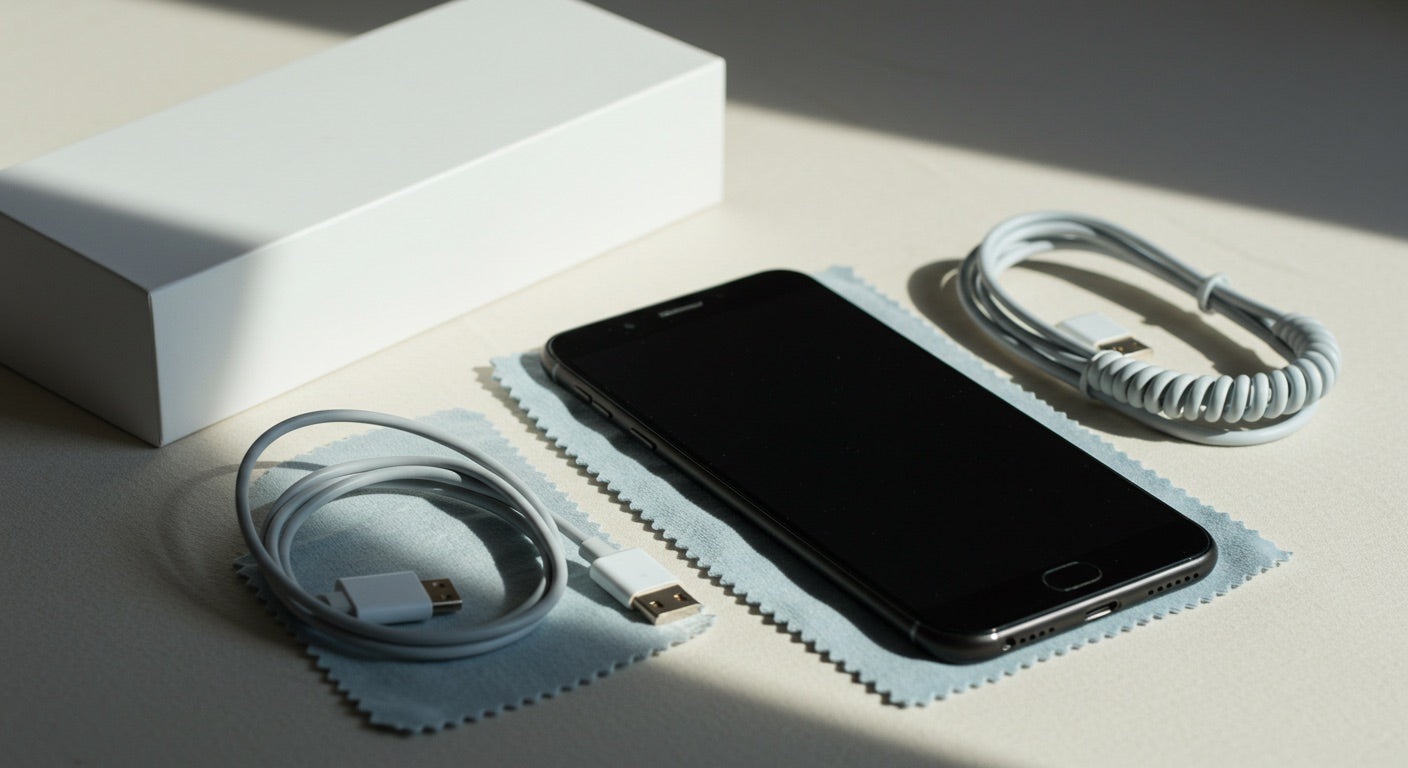 Phone being prepared and wiped before selling