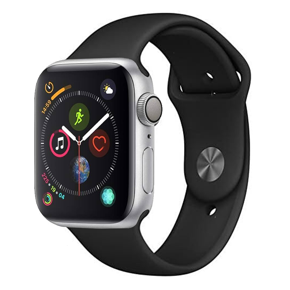 Apple Watch Series 4 40mm – Silver Aluminum/Black Sport Band (Refurbished)