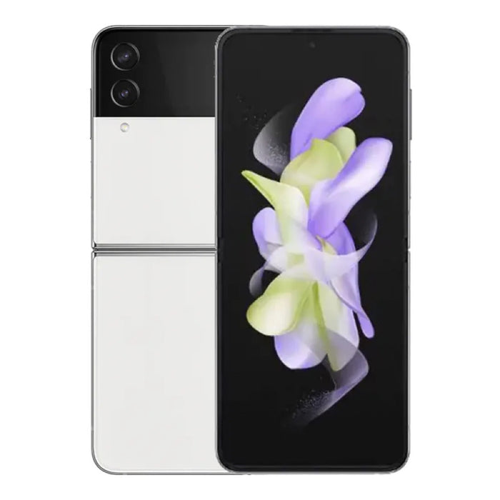 Samsung Galaxy Z Flip 4 5G – White/Silver Frame (Refurbished)