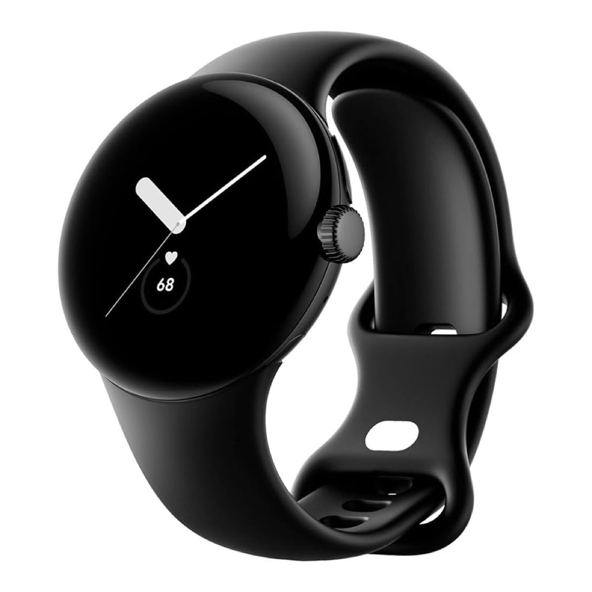 Google Pixel Watch 1 41mm – Matte Black Stainless Steel/Black Sport Band (Refurbished)