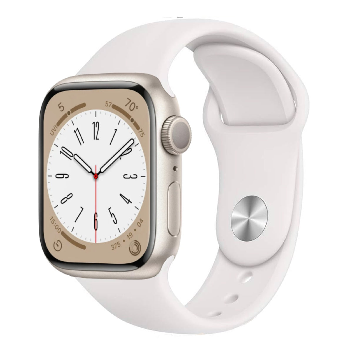 Apple Watch Series 8 41mm – Starlight Aluminum/White Sport Band (Refurbished)