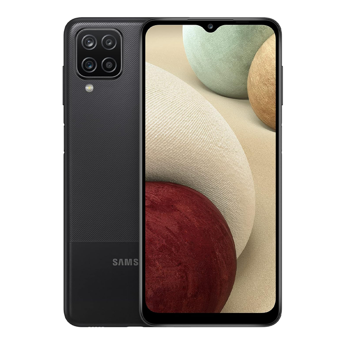 Samsung Galaxy A12 – Black — Heavy Scratches (AS-IS)