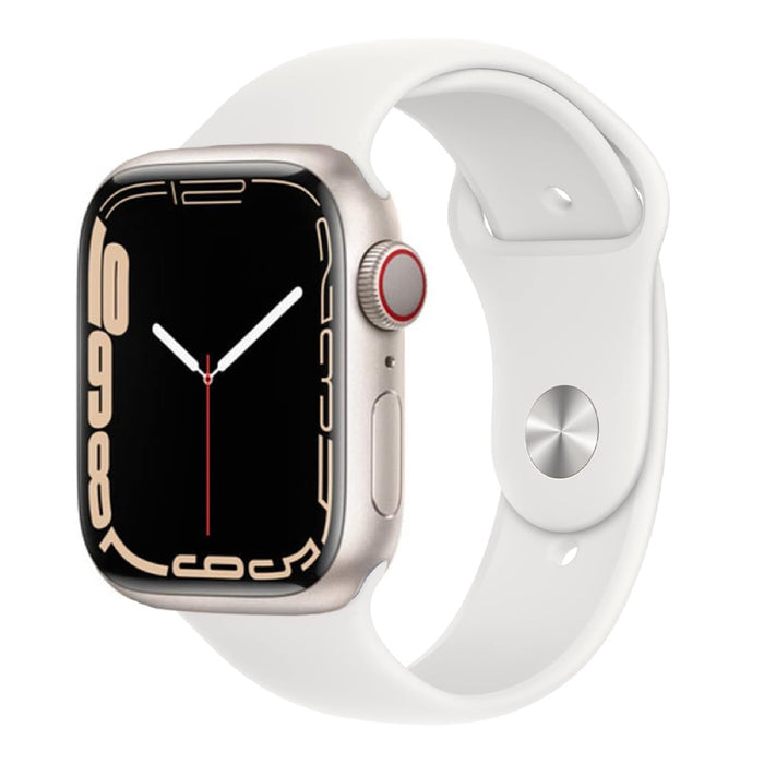 Apple Watch Series 7 45mm – Starlight Aluminum/White Sport Band (Refurbished)