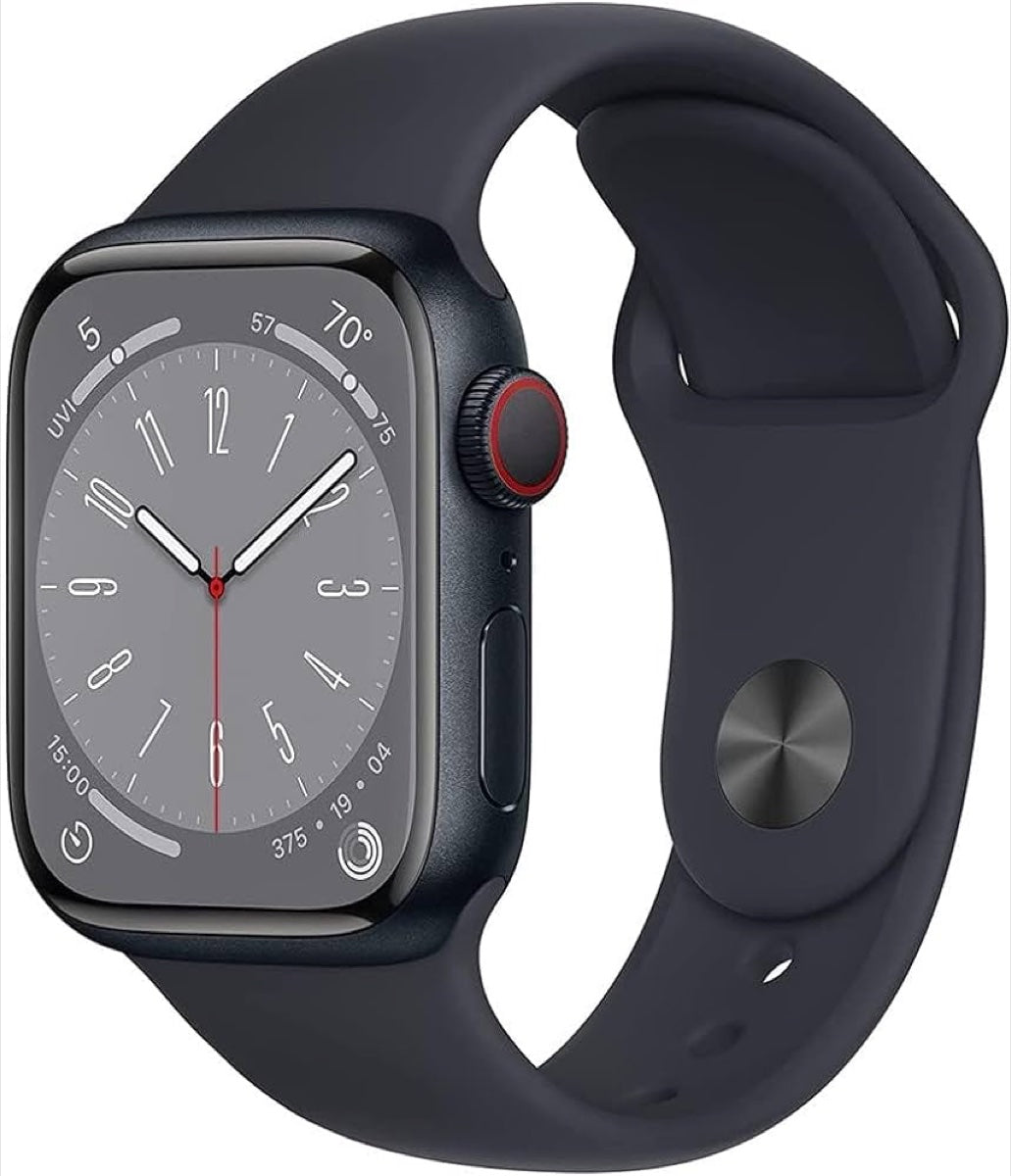 Apple Watch Series 8 45mm – Midnight Aluminum/Black Sport Band (Refurbished)