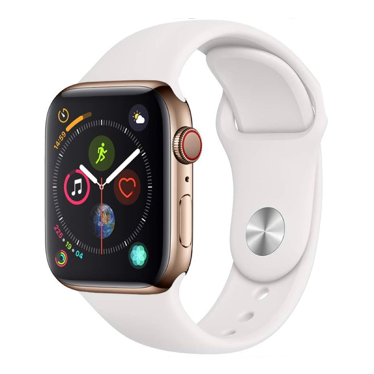 Apple Watch Series 4 44mm – Gold Aluminum/White Sport Band (Refurbished)