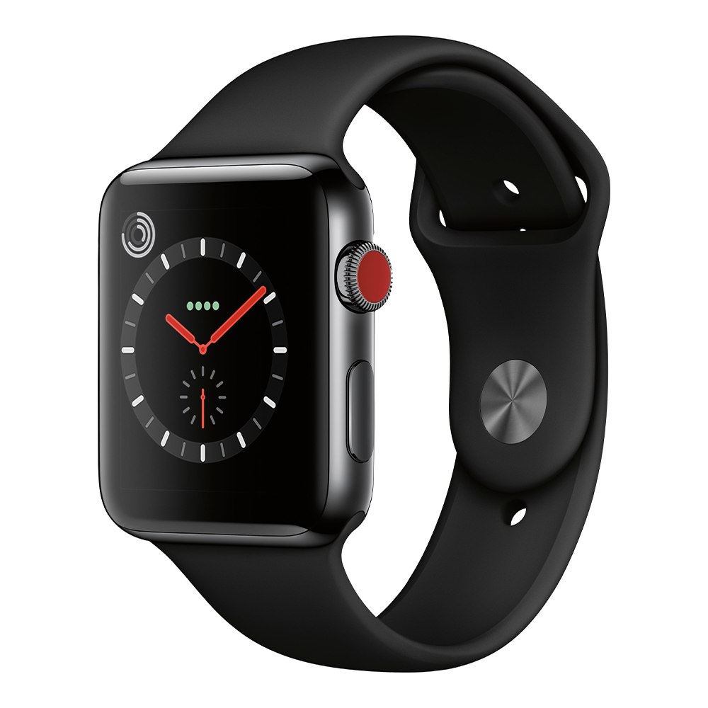 Apple Watch Series 3 38MM 16GB Cellular - Space Black Stainless Steel/Black Sport Band