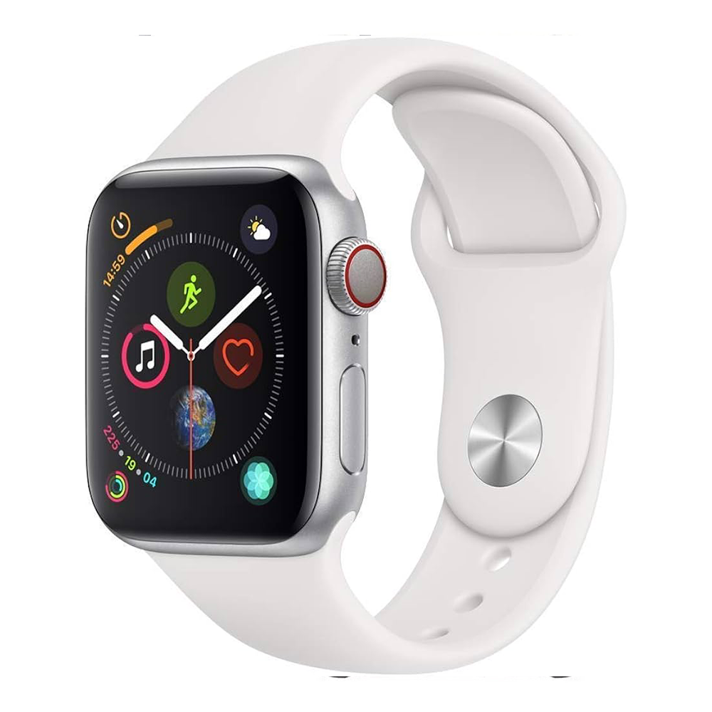 Apple Watch Series 4 40mm – Silver Aluminum/White Sport Band (Refurbished) - image 2