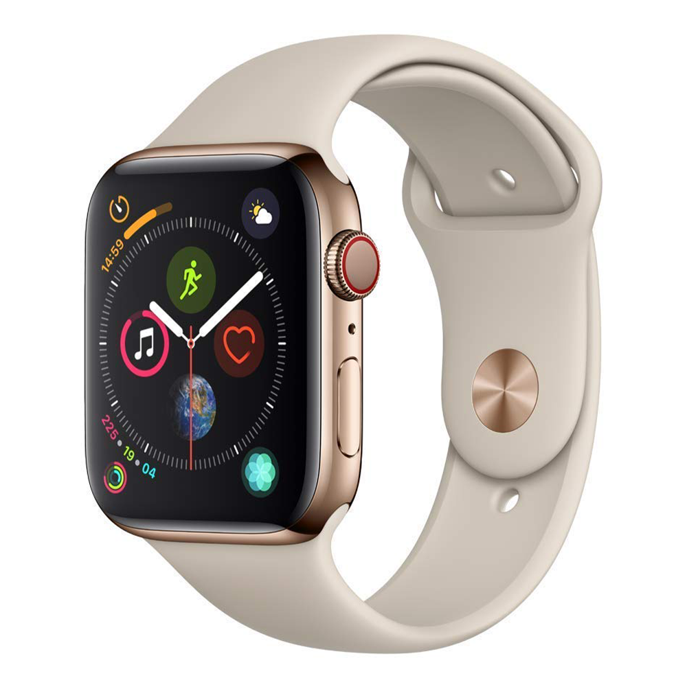 Apple Watch Series 4 44mm – Gold Aluminum/White Sport Band (Refurbished)