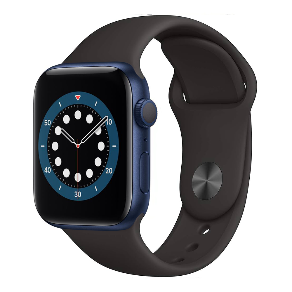 Apple Watch Series 6 44mm – Blue Aluminum/Black Sport Band
