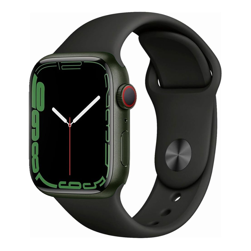 Apple Watch Series 7 41mm 32GB GPS - Green Aluminum/Black Sport Band