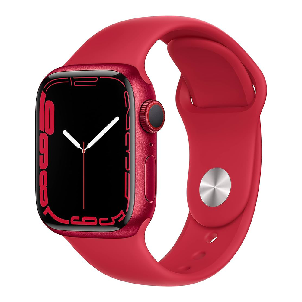 Apple Watch Series 7 41mm – Red Aluminum/Red Sport Band (Refurbished) - image 2