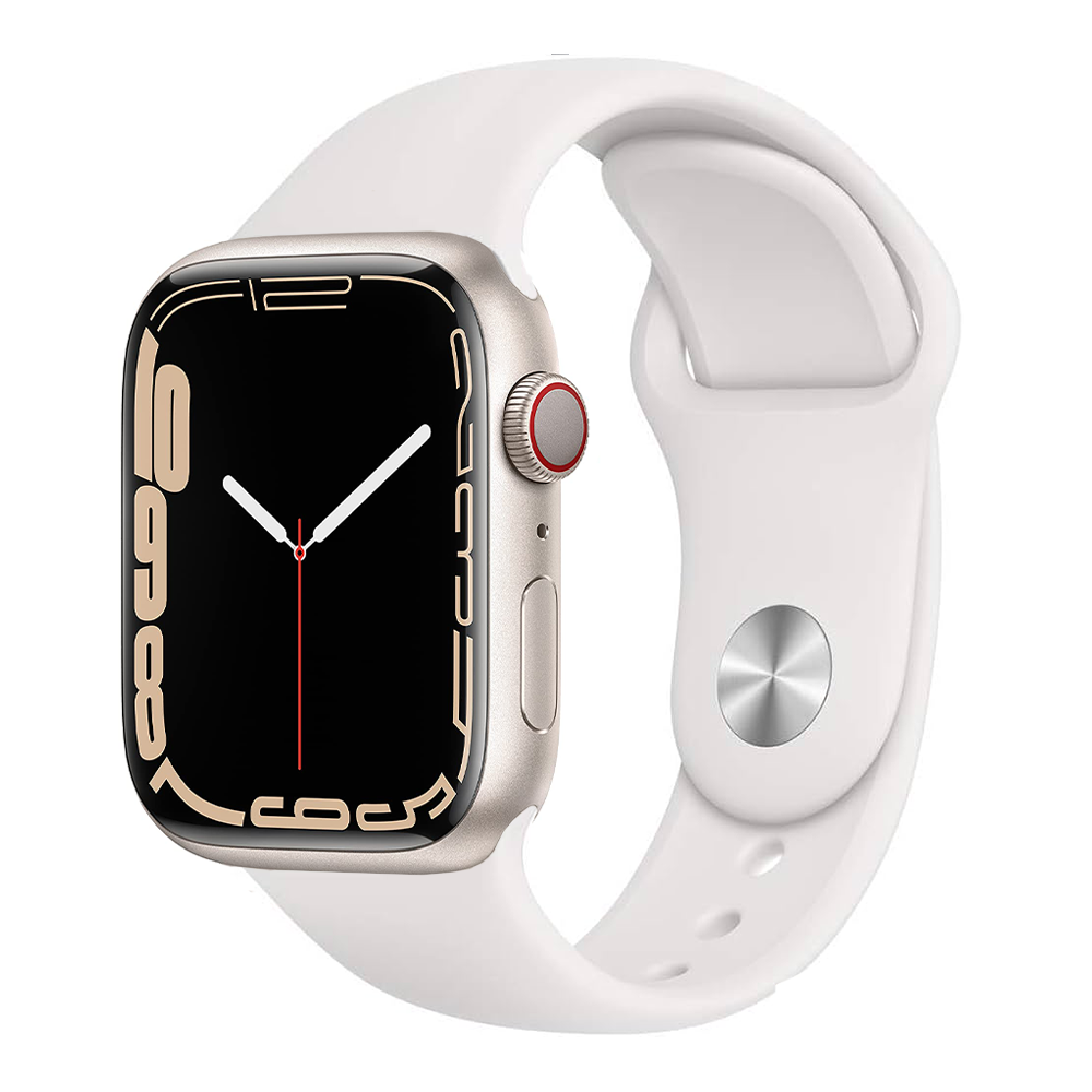 Apple Watch Series 7 45mm 32GB GPS+CELL - Starlight Aluminum/White Sport Band