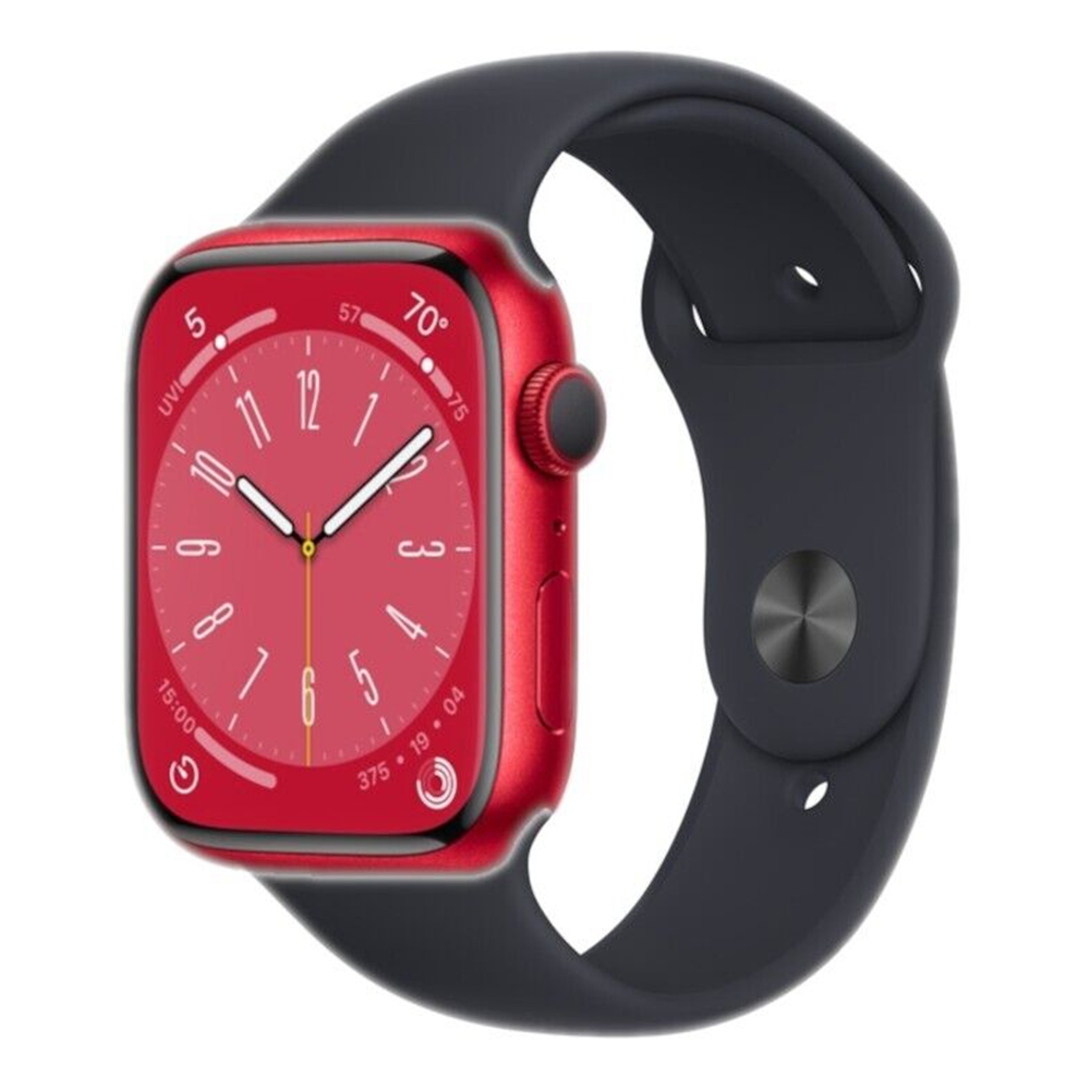 Apple Watch Series 8 45mm – Red Aluminum/Black Sport Band (Refurbished) - image 2