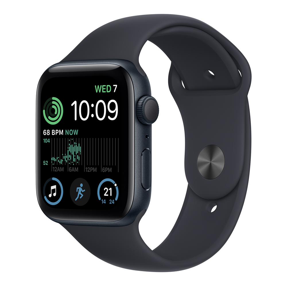 Apple Watch Series SE 2 44MM – Midnight Aluminum/Black Sport Band (Refurbished) - image 2