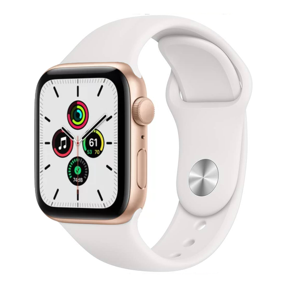 Apple Watch Series SE 44mm – Gold Aluminum/White Sport Band