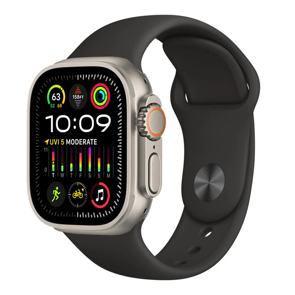 Apple Watch Series Ultra 49mm – Natural Titanium/Black Sport Band