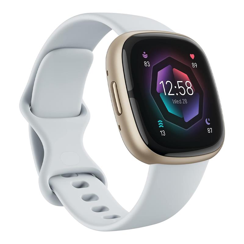 Fitbit Sense 40mm 4GB GPS - Gold Aluminum/White Sport Band