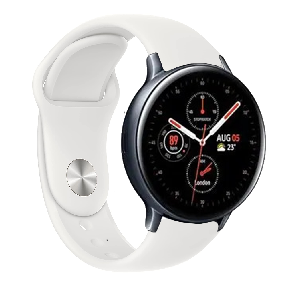 Samsung Galaxy Watch Active 2 40mm 4GB GPS+CELL - Black Stainless Steel/White Sport Band