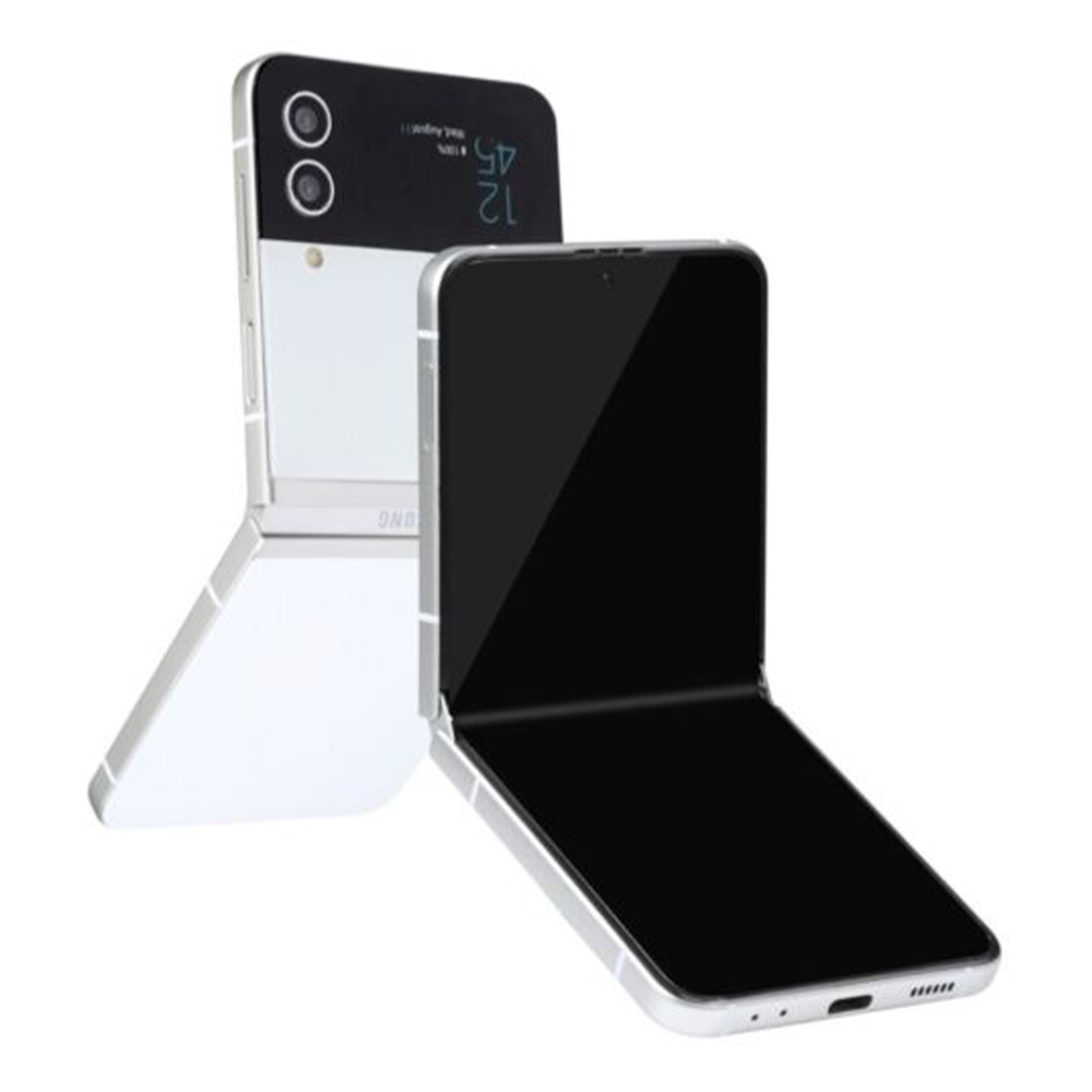 Samsung Galaxy Z Flip 4 5G – White/Silver Frame (Refurbished) - image 2