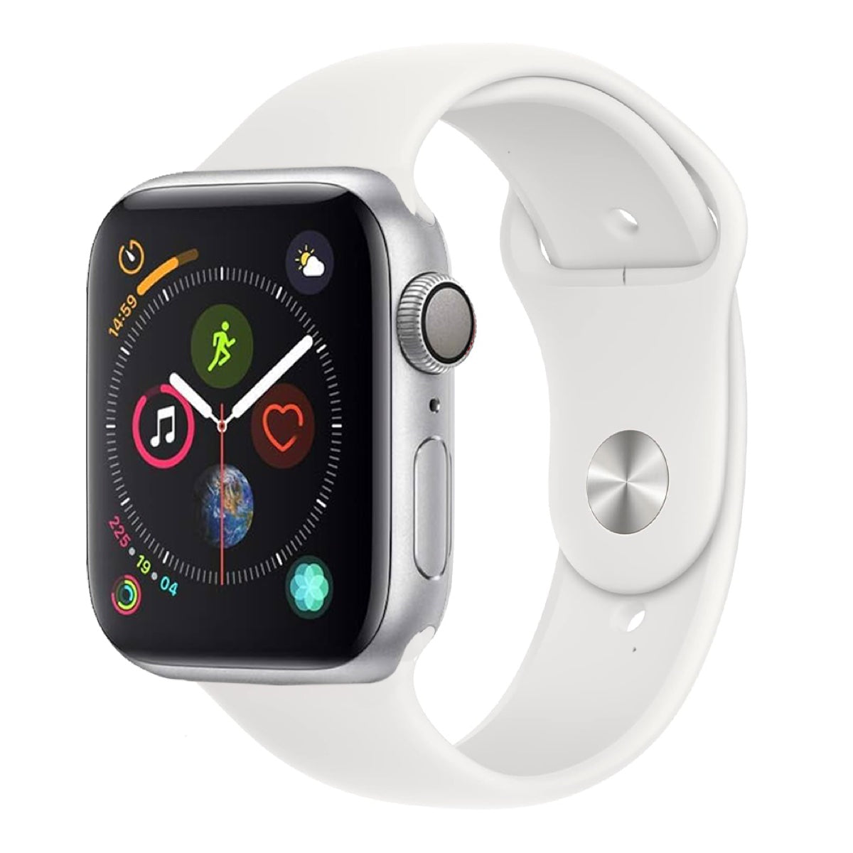 Apple Watch Series 4 40mm – Silver Aluminum/White Sport Band (Refurbished)