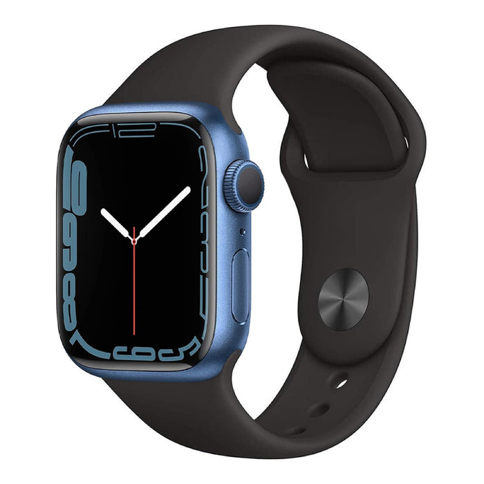 Apple Watch Series 7 41mm – Blue Aluminum/Black Sport Band (Refurbished)