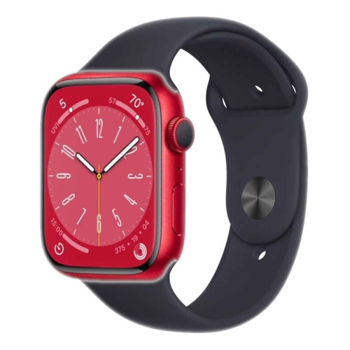 Apple Watch Series 8 45mm – Red Aluminum/Black Sport Band (Refurbished)