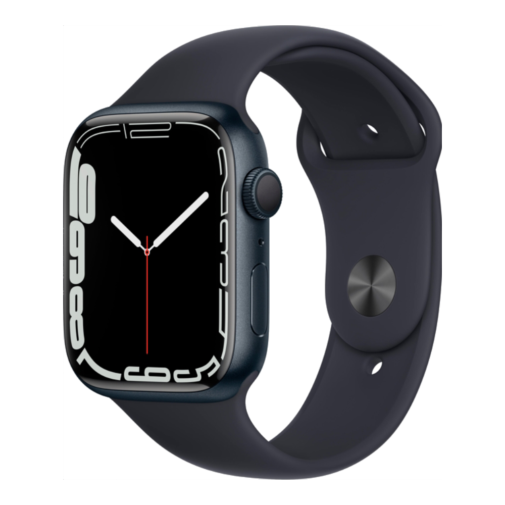 Apple Watch Series 7 45mm 32GB Cellular - Space Gray Aluminum / Black Rubber Band