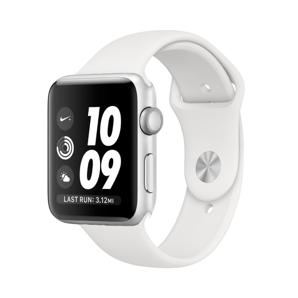 Apple iWatch Series 3 Nike+ 42MM 16GB Cellular - Silver Aluminum/White Rubber Band