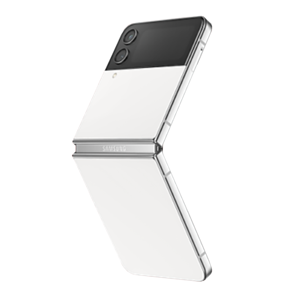 Samsung Galaxy Z Flip 4 5G 256GB Factory CDMA/GSM Unlocked - White/Silver Frame